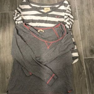 Hollister long sleeve tees